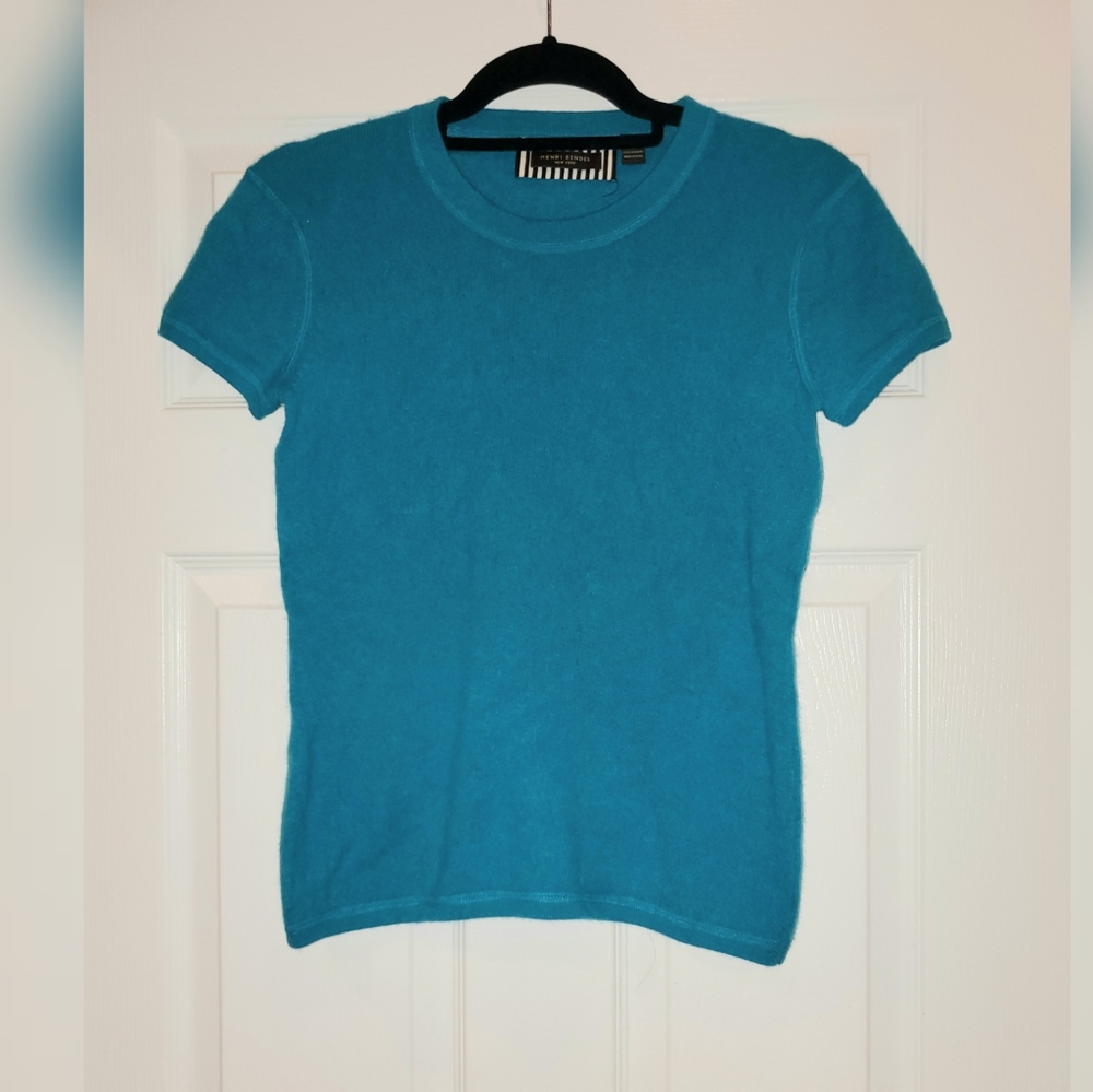 henri bendel cashmere t shirt Sz L